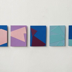 series of nine geometric artworks